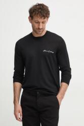 Giorgio Armani gyapjú pulóver könnyű, férfi, fekete, 8NZM5A ZM1YZ - fekete XL