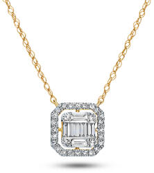  Luxus nyaklánc baguette gyémántokkal KU3051