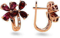 Heratis Forever Virágos fülbevaló rodolittal és gránáttal Ruby DIHU095RN