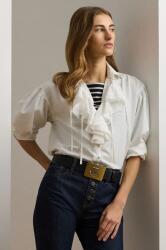 Ralph Lauren pamut ing női, galléros, fehér, relaxed, 200962682 - fehér S