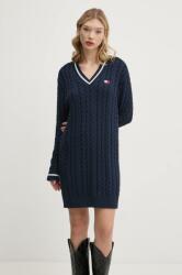 Tommy Hilfiger pamut ruha sötétkék, mini, egyenes, DW0DW20186 - sötétkék XL