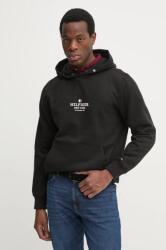 Tommy Hilfiger felső fekete, férfi, nyomott mintás, kapucnis, MW0MW39050 - fekete M