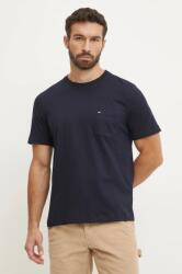 Tommy Hilfiger pamut póló sima, MW0MW37283 - sötétkék XXL - answear - 12 990 Ft