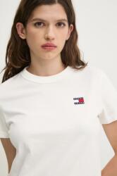 Tommy Jeans pamut póló női, bézs, DW0DW20153 - bézs L - answear - 9 990 Ft