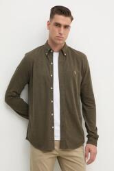 Ralph Lauren pamut ing férfi, legombolt galléros, zöld, regular, 710654408 - zöld XL