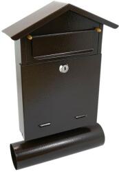 Damech Cutie postala, cu loc pentru ziar, maro, format B6, 23x7x37.5 cm, Damech GartenVIP DiyLine (SW02TM)