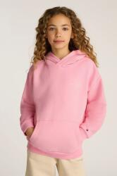 Tommy Hilfiger gyerek felső rózsaszín, sima, kapucnis, KS0KS00595 - rózsaszín 116