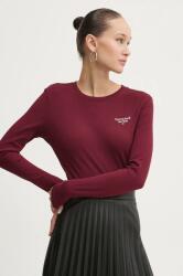 Tommy Hilfiger pamut hosszúujjú bordó, DW0DW18793 - burgundia XL