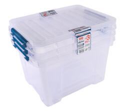 HEIDRUN Clipbox Lite átlátszó tárolódoboz 3×25L (39600)