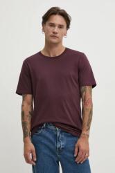 Hollister Co Hollister Co. pamut póló bordó, férfi, sima, KI324-2136 - burgundia S