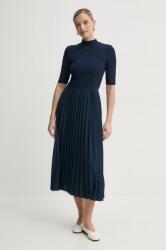 Tommy Hilfiger ruha sötétkék, midi, harang alakú, WW0WW44429 - sötétkék XS