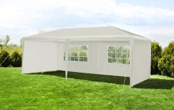  leniaxl XL kerti rendezvény sátor pavilon sörsátor 3x6m 6 oldalfallal - fehér