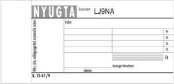 Victoria Nyomtatvány, nyugta 4 soros, 50x2, VICTORIA PAPER "B. 15-41", 20 tömb/csomag (nvb1541) - irodaszer