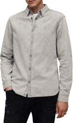 AllSaints farmering GLEASON LS SHIRT férfi, galléros, szürke, regular, M165SB - szürke S