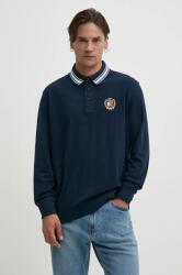 Tommy Hilfiger pamut hosszúujjú sötétkék, sima, DM0DM20100 - sötétkék M
