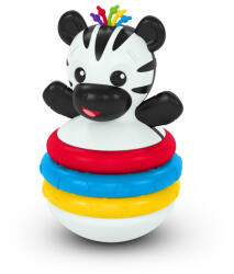 Baby Einstein Stack & Wobble Zen Zebra BPA Mentes Rágóka és Toronyépítő Készségfejlesztő Játék 3 Hónapos Kortól (074451167094)