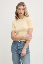 Tommy Hilfiger pamut pulóver könnyű, sárga, DW0DW19336 - sárga M