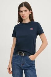 Tommy Jeans pamut póló női, sötétkék, DW0DW20153 - sötétkék M