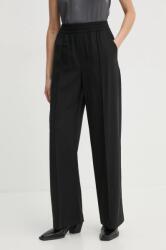 A. L. C A. L. C. gyapjú nadrág Jackson fekete, magas derekú egyenes, 2PANT00141 - fekete L