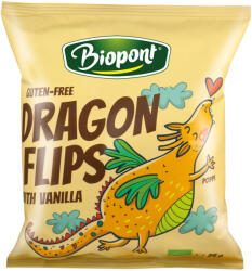 Biopont bio dragon flips kukorica snack valódi vaníliával 25 g (Gluténmentes)