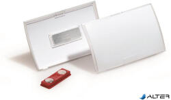 DURABLE Névkitűző, mágneses, 54x90 mm, DURABLE "CLICK FOLD", áttetsző (821519)