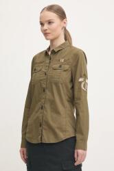 Superdry pamut ing női, galléros, zöld, regular, W4010438A-A2Q - zöld S
