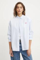 Tommy Hilfiger pamut ing női, galléros, relaxed, DW0DW19358 - kék L