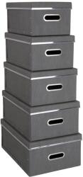 Bigso Box of Sweden - tároló dobozok Joachim (5-set) - szürke Univerzális méret