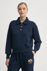 Tommy Hilfiger pamut melegítőfelső sötétkék, női, sima, WW0WW44081 - sötétkék M