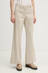 Calvin Klein nadrág női, bézs, magas derekú trapéz, K20K207838 - bézs 36