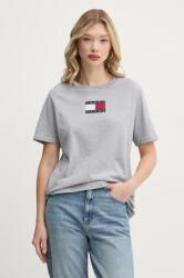 Tommy Jeans pamut póló női, szürke, DW0DW20461 - szürke L