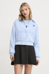 Tommy Jeans gyapjú keverék dzseki átmeneti, oversize, DW0DW20165 - kék XS
