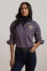 Ralph Lauren pamut ing női, galléros, sötétkék, relaxed, 200962944 - sötétkék XS