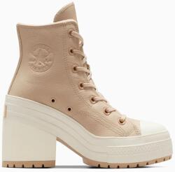 Converse bőr sneaker Chuck 70 De Luxe Heel bézs, női, A12345C - bézs Női 37