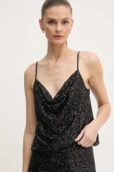 Diane Von Furstenberg felső fekete, női, sima, DVFBS4S003 - fekete L