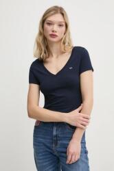 Tommy Jeans pamut póló női, sötétkék, DW0DW20458 - sötétkék L