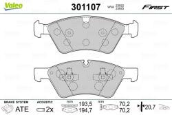 VALEO set placute frana, frana disc VALEO 301107 - centralcar