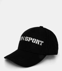 Plein Sport pamut baseball sapka fekete, nyomott mintás, SADA UAC0502 STE003N - fekete Univerzális méret - answear - 49 990 Ft
