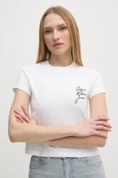 Calvin Klein Jeans pamut póló női, fehér, J20J224984 - fehér M