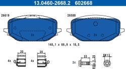 ATE set placute frana, frana disc ATE 13.0460-2668.2 - centralcar