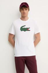 Lacoste t-shirt bézs, férfi, nyomott mintás, TH7513 - bézs XL