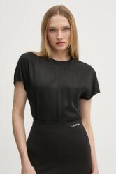 Calvin Klein felső fekete, női, sima, K20K207839 - fekete 38