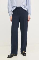 Tommy Hilfiger nadrág női, sötétkék, magas derekú egyenes, WW0WW45445 - sötétkék 34