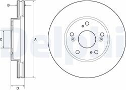 DELPHI Disc frana DELPHI BG4741C - centralcar
