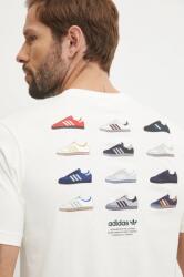 adidas Originals pamut póló bézs, férfi, nyomott mintás, IZ2573 - bézs S