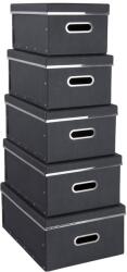 Bigso Box of Sweden tároló dobozok Joachim (5 db) - fekete Univerzális méret