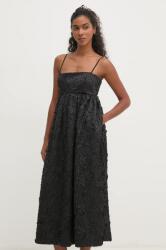 Stine Goya ruha fekete, midi, harang alakú, SG-PS25-D068-2320 - fekete L