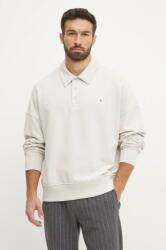 Calvin Klein pamut melegítőfelső bézs, férfi, sima, J30J327037 - bézs XXL