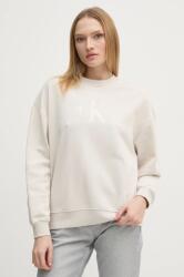 Calvin Klein pamut melegítőfelső bézs, női, nyomott mintás, J20J224724 - bézs L