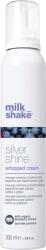 Milk Shake Balsam spuma pentru par blond, gri sau alb Milk Shake Silver Shine Whipped Cream, 200ml